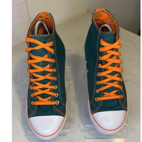 Miami Hurricanes High Top Sneakers - Women's Size 7 - Picture 2 of 8